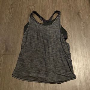 Lululemon Gray Running Tank w/ Sports Bra